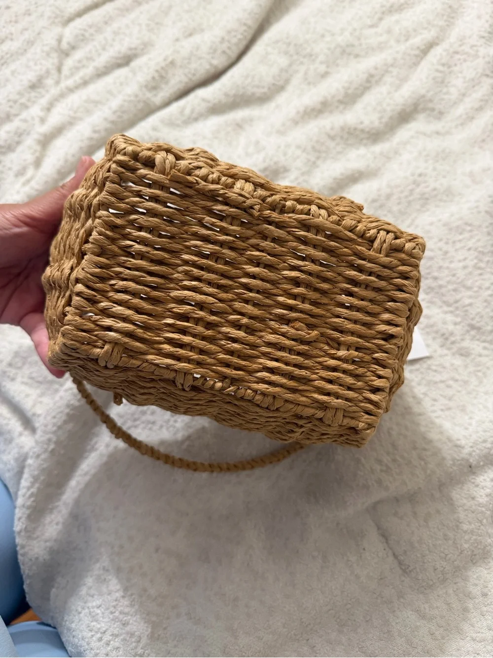 Target bunny brown woven decorative Straw Basket Tote Natural Brown